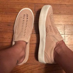 Marc Fisher Woven Suede Blush Slip On Shoes